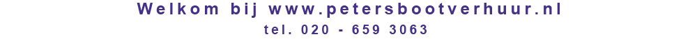 welkom bij peters bootverhuur
